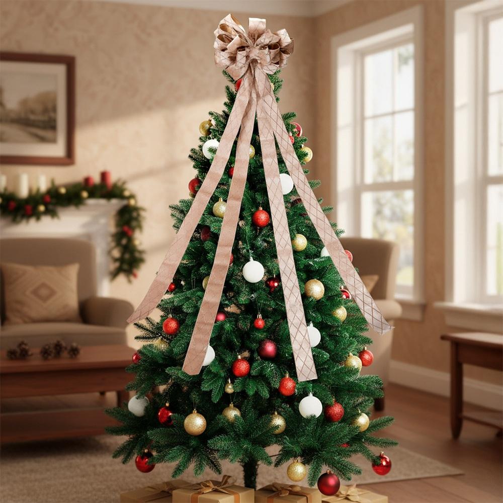 Kokarda Świąteczna Duża Kokardka Dekoracyjna Ozdobna Szpic Czubek Choinkę