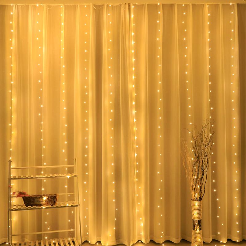 New String Lights Curtain Light 2026 Led Christmas Lights Fairy Lights Garden Lights Garland Curtain Wedding Decorationgift