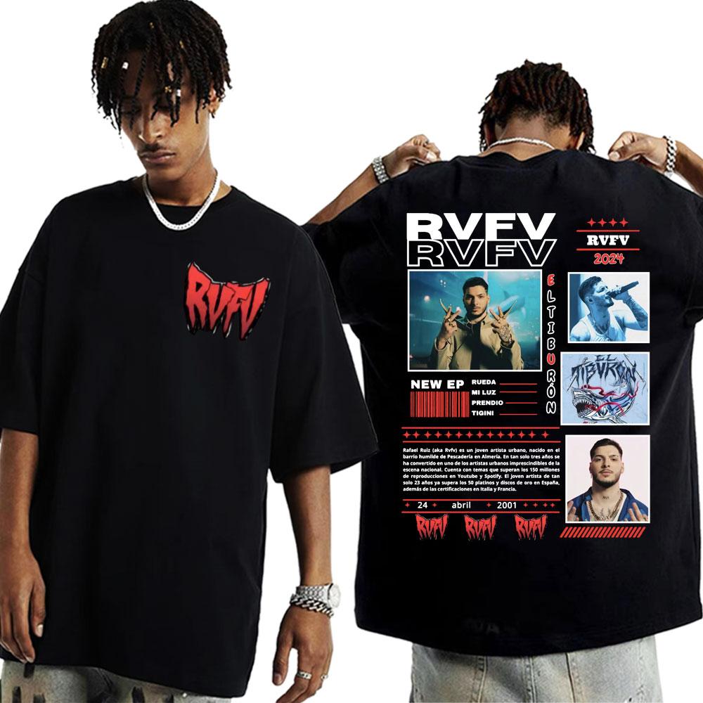 

Rapper RVFV Eltiburón Tour Graphic 100% Pure Cotton Printed T-shirt High Quality Men Women Fashion Vintage Oversized Y2K S