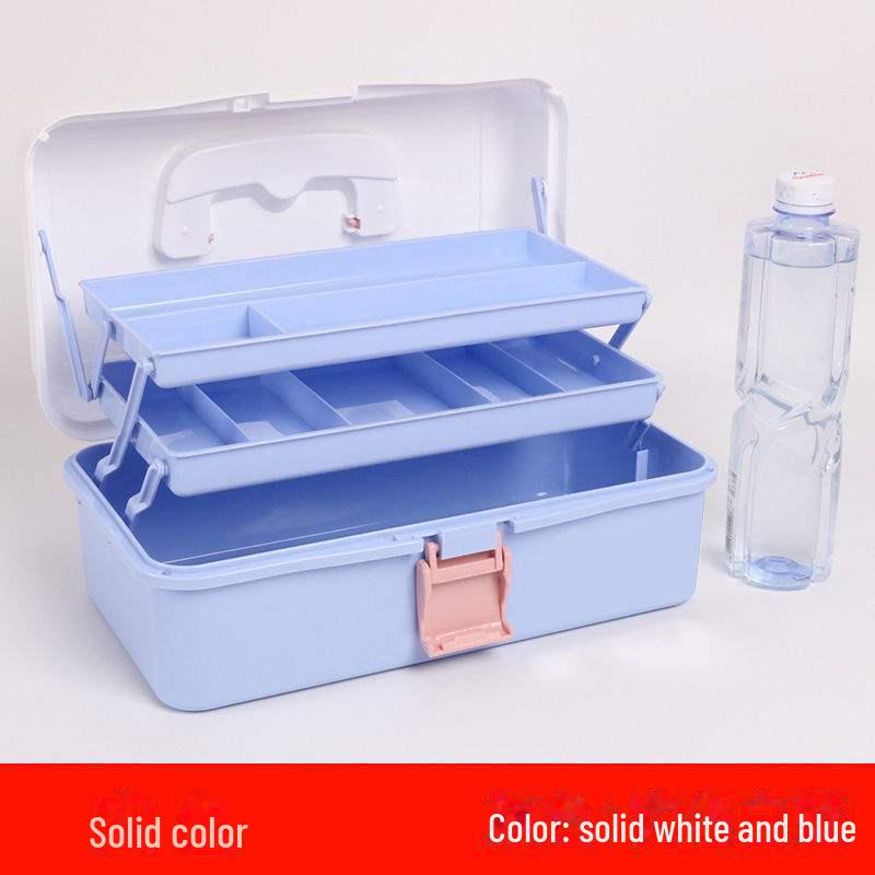 Large Capacity 3-Layer Transparent Art Tool & Pencil Storage Box