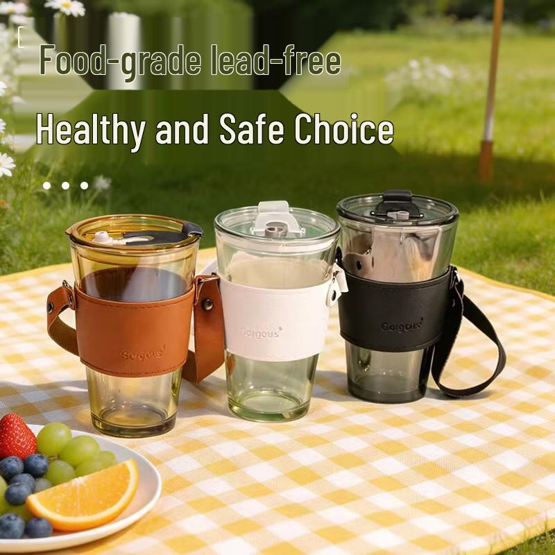 Portable Glass Straw Cup