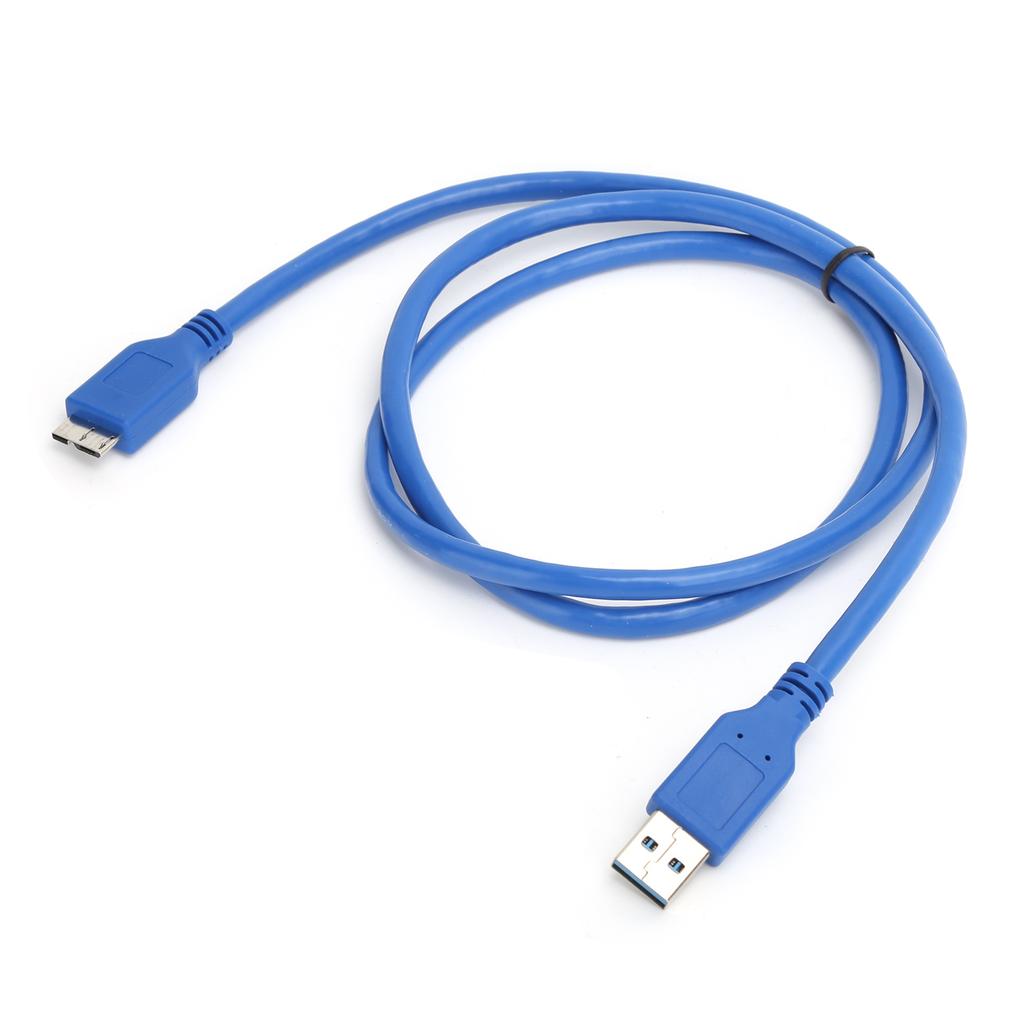 USBA to MicroB Cable USB3.0 External Hard Drive 5Gbps Transmission Adapter Cord Blue(1 Meter )