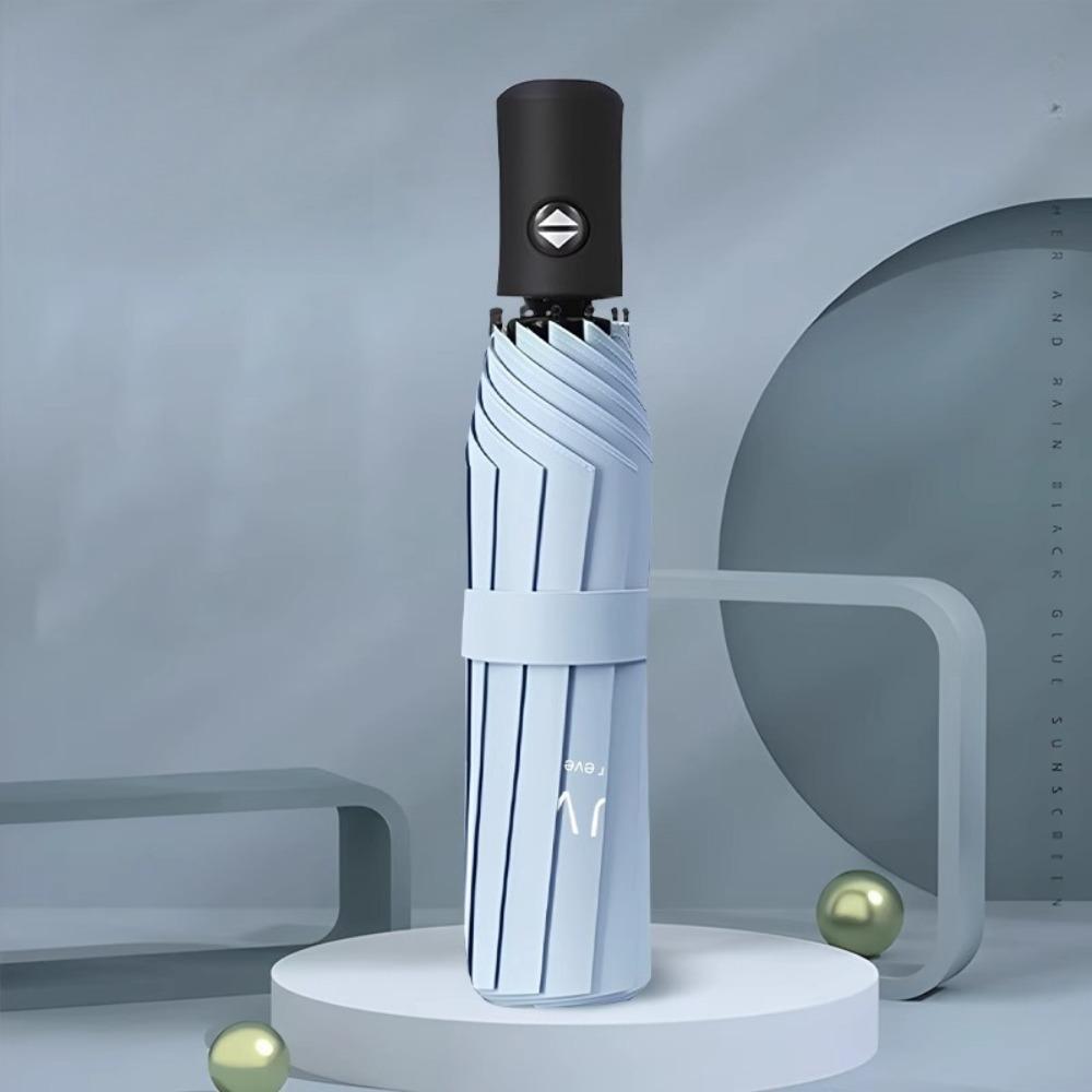 Automatic umbrella weather and rain folding parasol women vinyl sun protection UV protection student sun umbrella