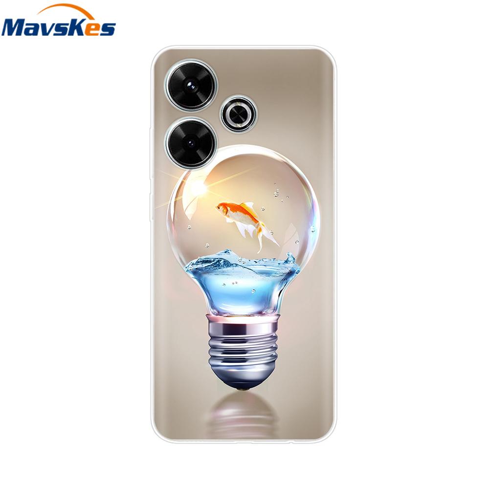Case for Xiaomi Poco M6 4G Capa For Funda de teléfono Redmi 13 4G Back Cover For Etui Xiaomi Redmi 13 PocoM6 4G Phone Coque Para