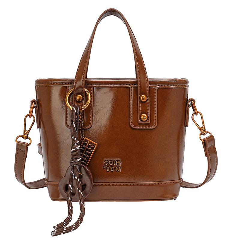 IELGY Ladies Messenger Bag Retro Fashion All-Match Portable Bucket Bag