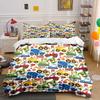 "Construction Vehicles Kids Room Decor" Soft Comfortable Duvet Cover Bedding Set Included 1*Duvet Cover & 2*Pillowcases, gift