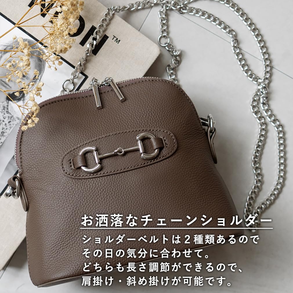 VITAFELICE Echte Leder Mini-Umhängetasche für Damen, sib-20053n (Kohlebraun)