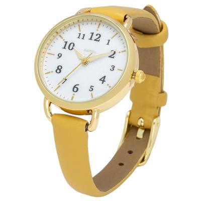 Fieldwork Women's Analog Watch with Leather Strap, Nickel-Free, Long-Lasting, Yellow, NF Fool, YM086-5
