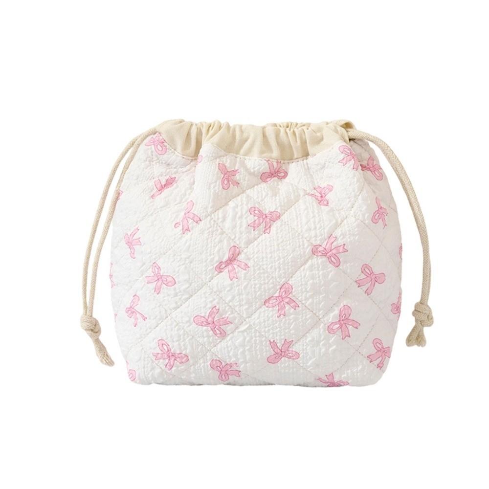 Jewelry Storage Bag Cosmetic Bag Drawstring Flower Makeup Bag Portable Coin Purse  Travel