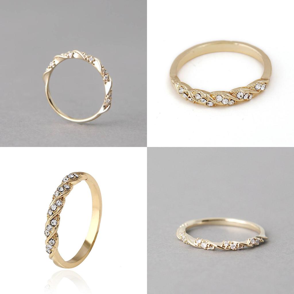 Twist Shape Ring Hand Jewelry Decorative Ornaments Gift Fashion Elegant Simple