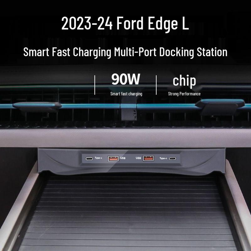 L6F: Docking station and USB expansion converter with smart fast charging for Ford Edge L.