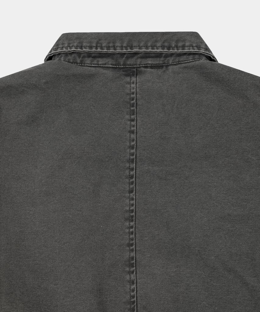 LETTERCOMO Washed Work Crop Blouson Jacket Charcoal