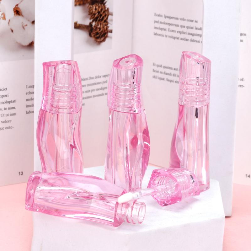 2.5Ml/3Ml Wave Lip Gloss Tube Transparent Thick Rod Large Brush Head Empty Bottle Lips Glaze Container Makeup Packaging Material