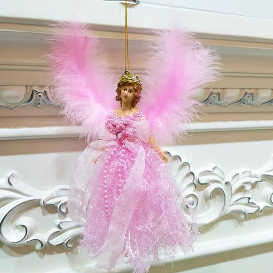 Doll Pendant Xmas Angel Doll Plastic Durable Xmas Tree Hanging Pendant for Christmas