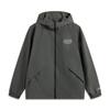 Unisex Water-Repellent Loose Fit Hooded Windbreaker Dune Khaki AFDV445-5