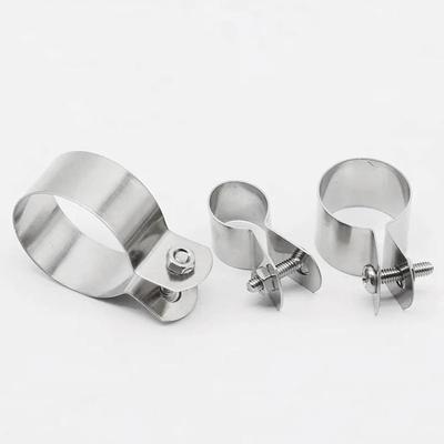 304 Edelstahl Schlauchschelle mit Schrauben Muttern 10-60mm Schlauchschelle Reitrohr Schnalle Ohmischer Erdungsclip Befestigungsmaterial