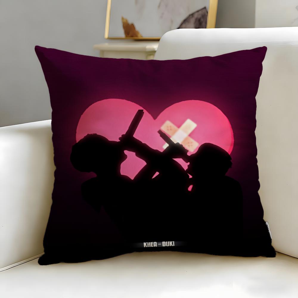Popular Singer Duki Cushion Cover Soft EasyWash Pillow Case Versatile for Couch Bed Travel and Office