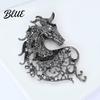 Animal Pin 1/4Pcs Retro Style Brooch Sparkling Rhinestones Inlaid Horse