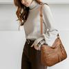 FLYING STARS Marke Damen Umhängetasche Reißverschluss Handtasche Weiches Pu-Leder Große Kapazität Crossbody-Tasche