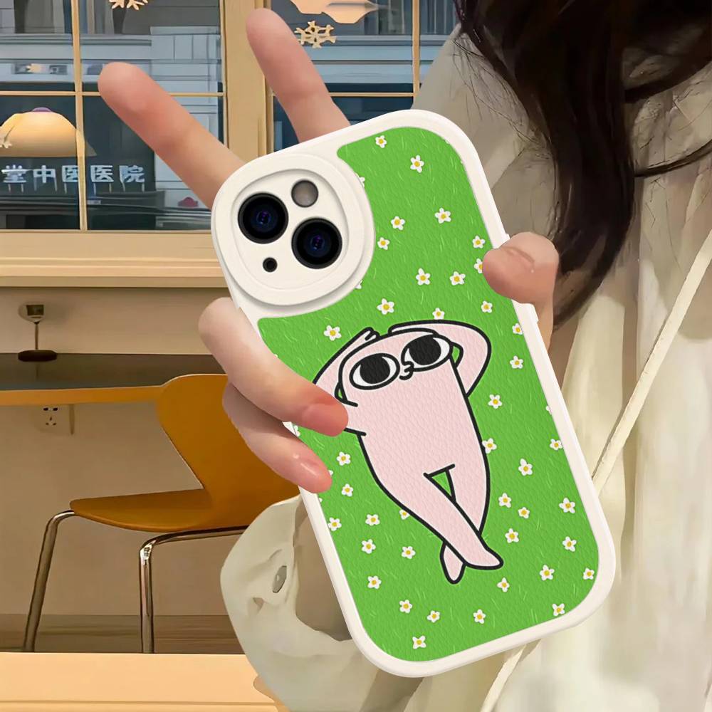 Ketnipz Cartoon Leather Phone Case For IPhone 16 15 14 13 12 11 Pro Max Plus Cover