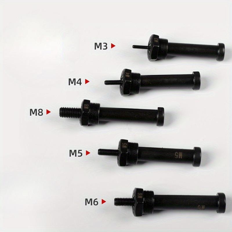 26Pcs Rivet Nut Drill Adapter M3 M4 M5 M6 M8 Metric Mandrel Rivet Nut Thread Insert Aluminum Drill Attachment Tool Set LS