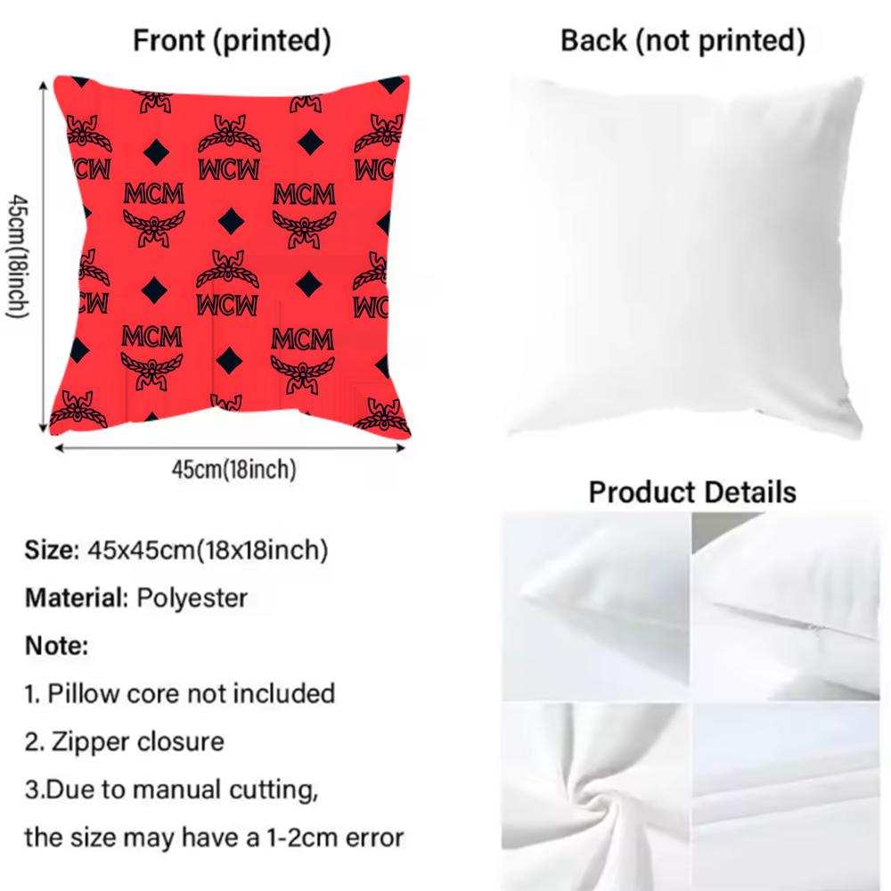 High end M-MCM fashion Cushion Cover Pattern Printed Pillowcase for Living Room Sofa Cushion Cover & Bedroom Decor