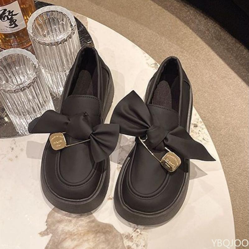 Fashion 2025 New Spring Autumn British Style Women's Small Leather Shoes with Sponge Cake Thick Bottom Mary Jane Single Shoes for Daily