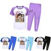 Kpop Demon Hunters Saja Jongens Patroon Kinder Katoenen Pyjamaset Met Cartoon Patroon Voor Zomer En Lente Nachtkleding