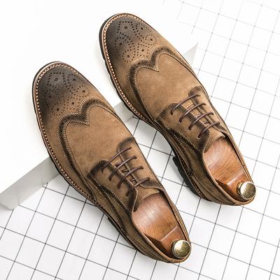 Chaussures Décontractées Style Rétro Classique Hommes Mode Marque Chaussures Oxford Confortables Hommes Chaussures Brogue Élégantes Chaussures de Robe de Mariage pour Homme