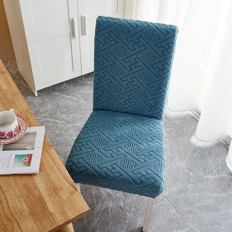 

Чехол для стула в ресторане с тисненым жаккардовым узором, плотная тканевая подкладка, чехол для кухонного стула, чехол для стула в отеле, чехол для банкетного стола синий