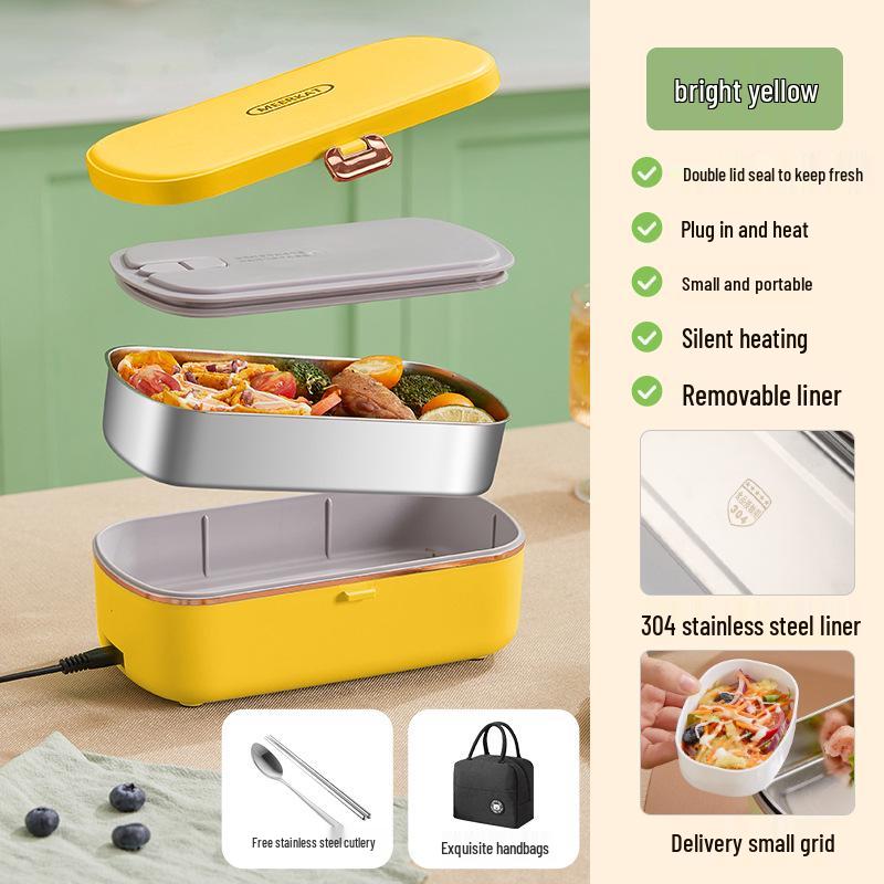 304 Stainless Steel Insulated Lunch Box - Portable, Leakproof Bento for Office Workers & Students