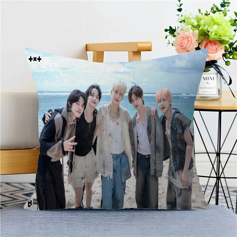 

Kpop Tomorrow X Together-TXT Pillow Cushion Cover Pillowcase Living Room Sofa Home Decor Customized 12x12Inch