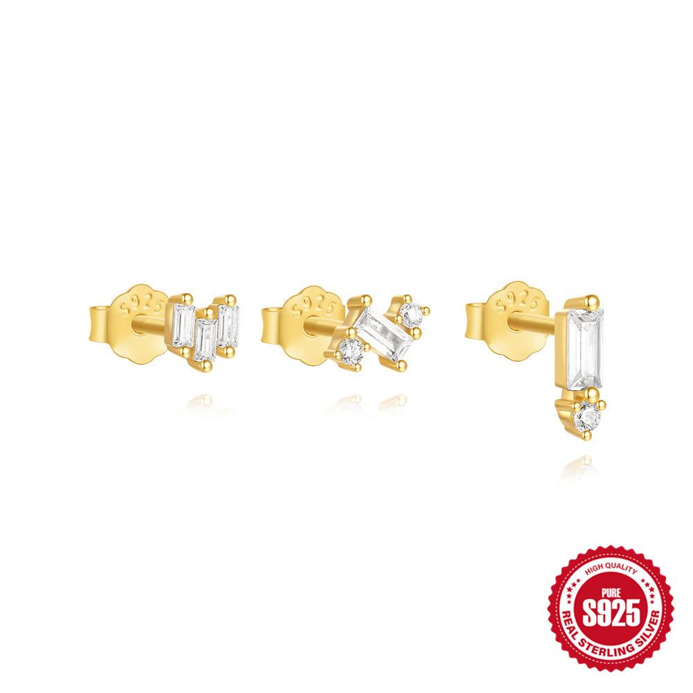 

3-Piece S925 Sterling Silver Multi-Style Devil S Eye Windmill Combination Set Three-Piece Earrings Set 925 Silver