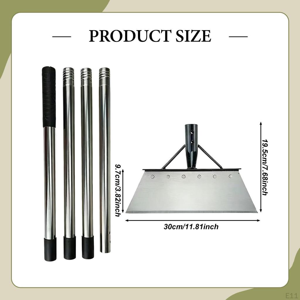 Flat Shovel Outdoor Tool Heavy Duty Multipurpose for Lawn Edging Weeding Sod 21cm