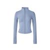 Quick-drying sports jacket women's yoga clothes long-sleeved top zipper cardigan running fitness UV protection sunscreen clothing
