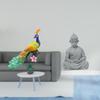 Peacock Buddha Sculpture Figurine Decorative Garden Ornament Artistic Statue Patio Backyard