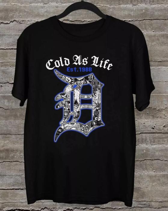 

COLD AS LIFE Logo Band Classic Gift For Fan Black All Size Shirt Unisex T-Shirt L