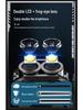 Multifunctional Dual LED Keychain Flashlight with Magnetic COB Side Light and High Brightness Warning Light