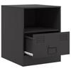 Nightstand Black 34.5 X 39 X 44 Cm Steel