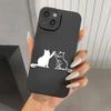 Cat Dog High Five Pattern Phone Case For iPhone 17e 17 16e 16 15 14 13 12 11 Mini Air Pro Max X XR XSMax Plus Soft Silicone