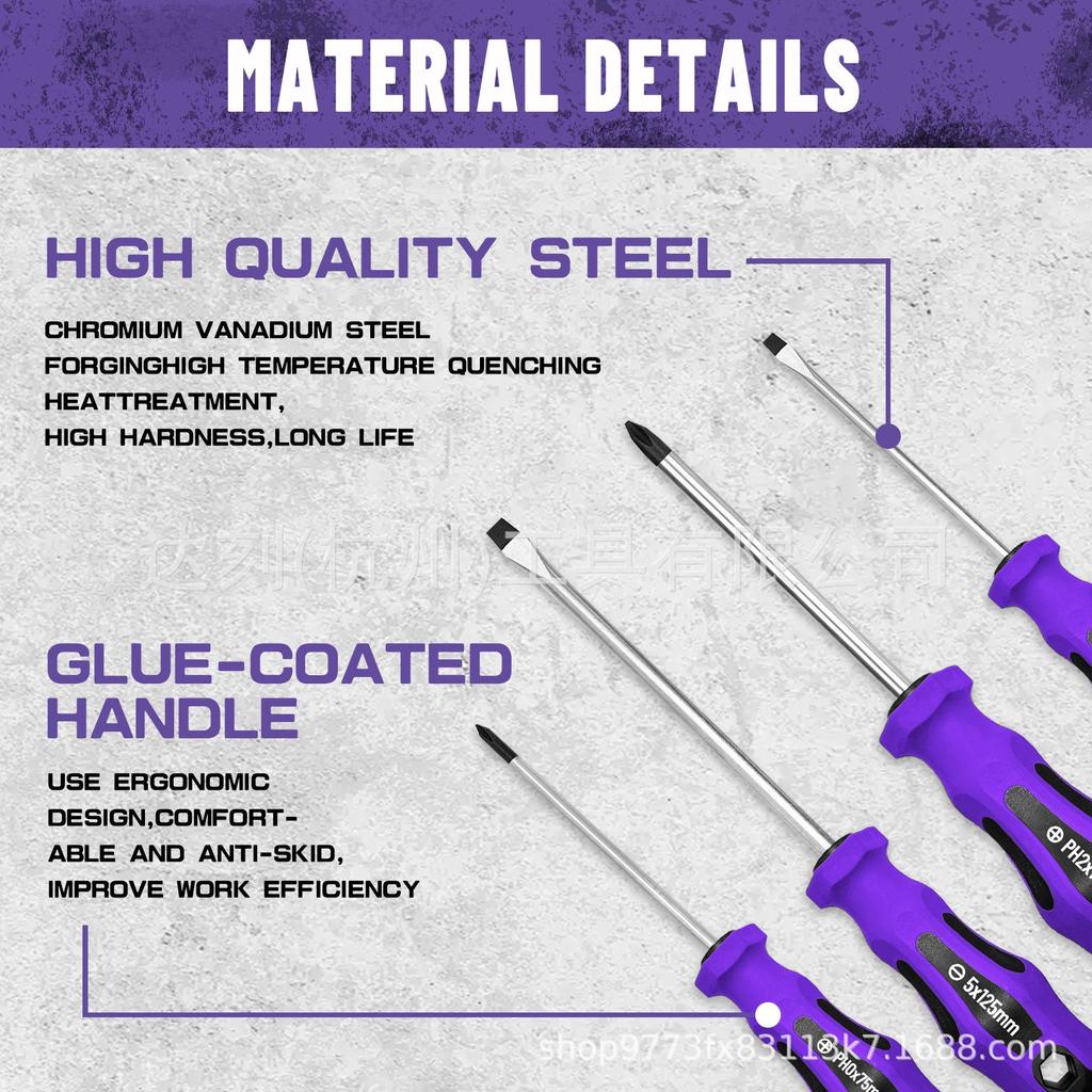 20-Piece Magnetic Screwdriver Set with Cushioned Grip - Phillips & Slotted Tips