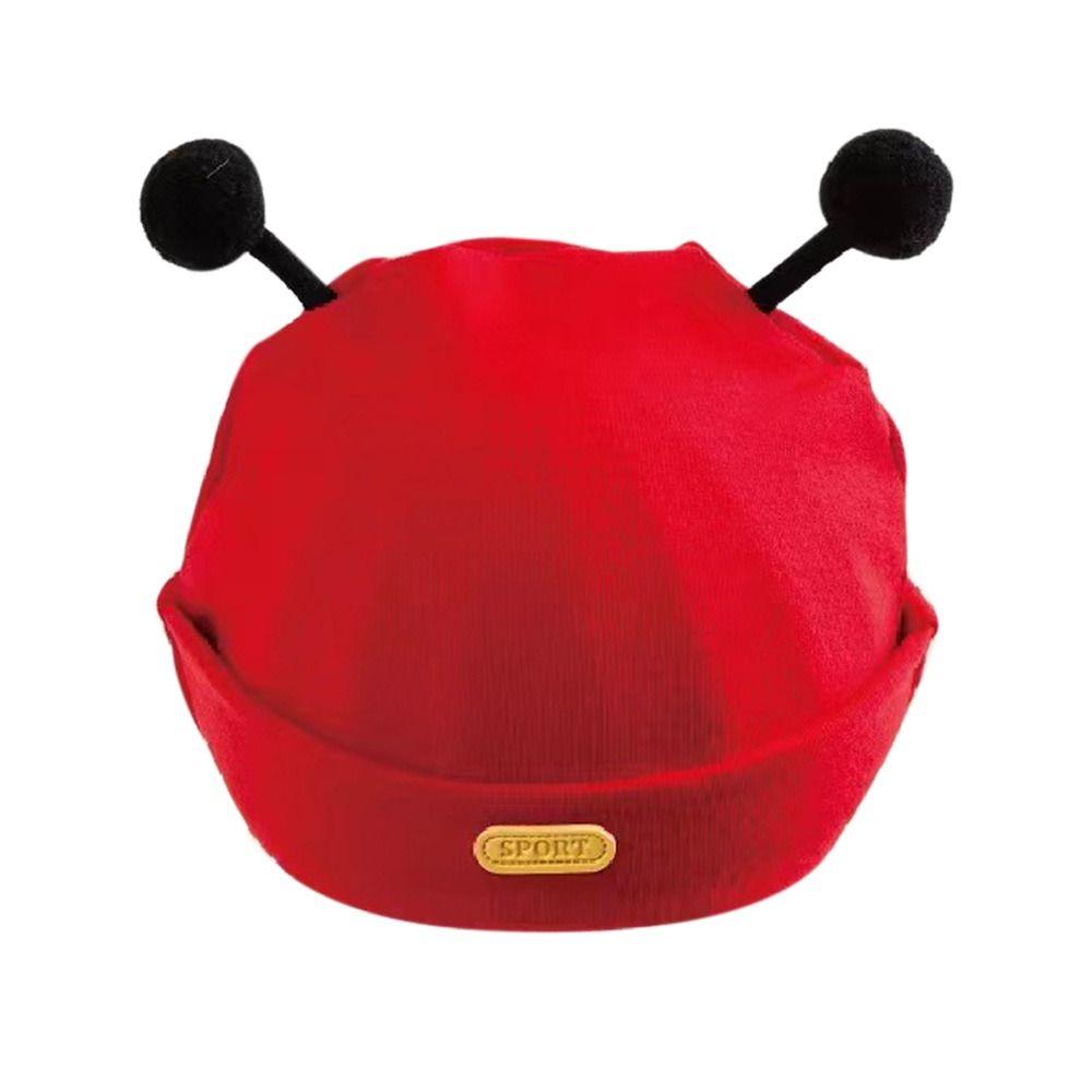 

Warm Winter Autumn Hats Cute Warmer Bonnet Toddler Cotton Hats Children Caps Baby Children Kids червоний