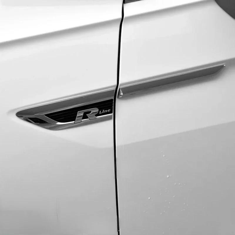 4 Stück Rline GTI 4MOTION Logo Auto Seitenkotflügel Emblem Abzeichen Stoßstangenstreifen Aufkleber für Polo Golf Jetta Touran Tiguan Passat Käfer
