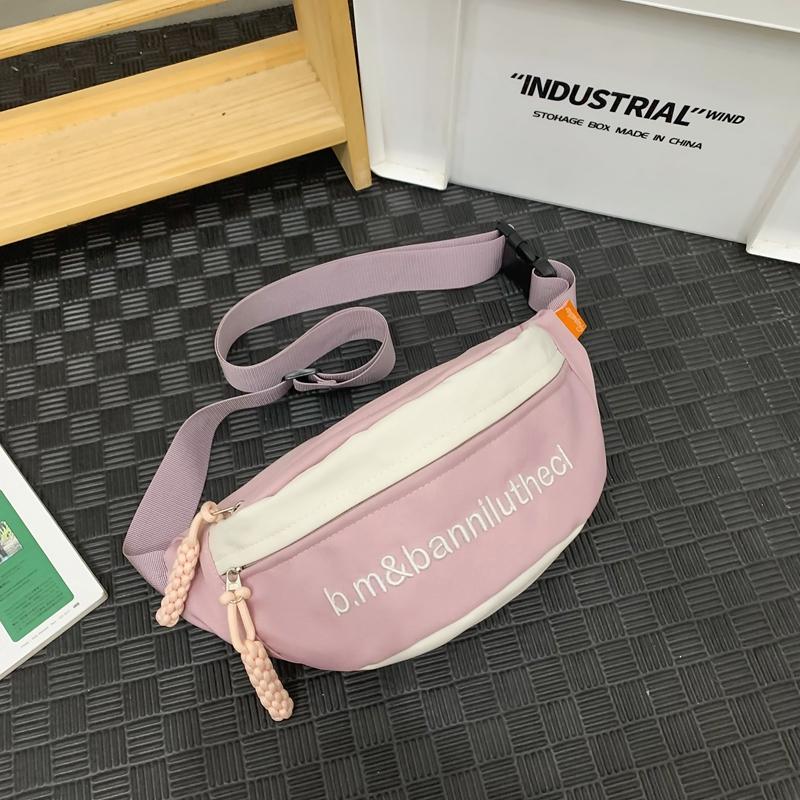 Chest Bag Men Women's Crossbody Bag Waist Bag Student Embroidered Satchel