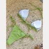 Neue Sexy Einfarbige Bikinis Push Up Bademode Damen Neckholder Set Badeanzug Strandbekleidung String Zweiteiler Badeanzug