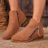 Women Ankle Boots 2026 New Square Heel Platform Boots Women Sexy High Heels Shoes Winter Casual Fashion Boots