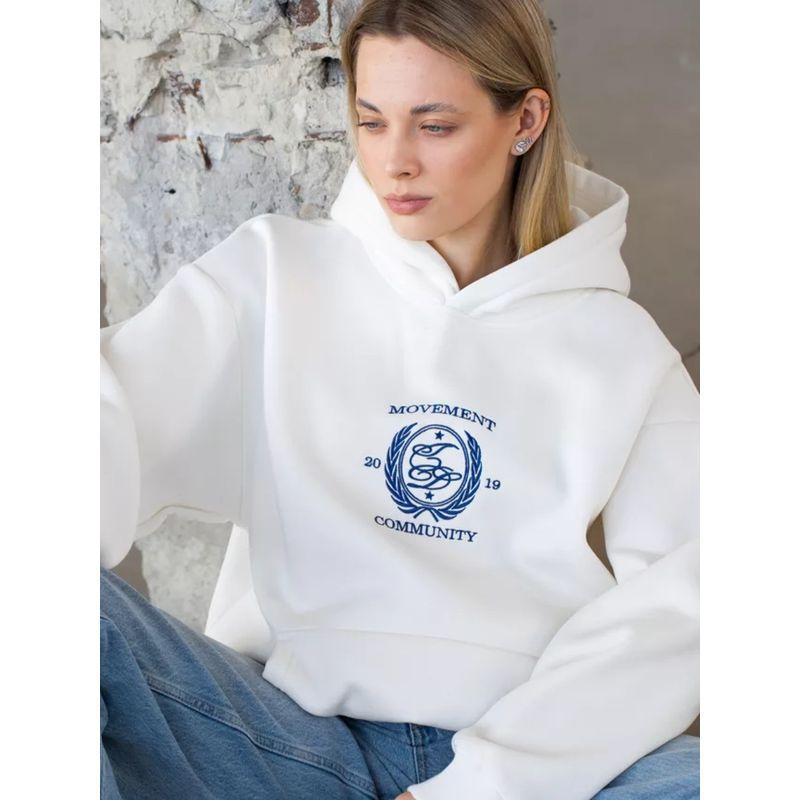 

Fashion Hooded Sweatshirt Fashion Print Casual Tops Printed Loose Hooded Casual Top White (thin) thin 3XL