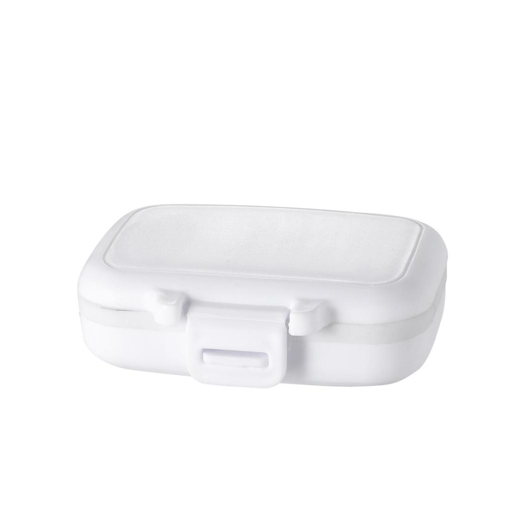 Compact 3-Grid Medicine Organizer: Portable, Multi-functional Pill Storage Box