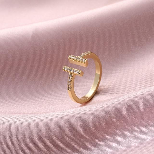 Ins Tide Adjustable Stainless Steel Rings For Women Simple Temperament Engagement Wedding Rings Fashion Jewelry Wholesale 2022