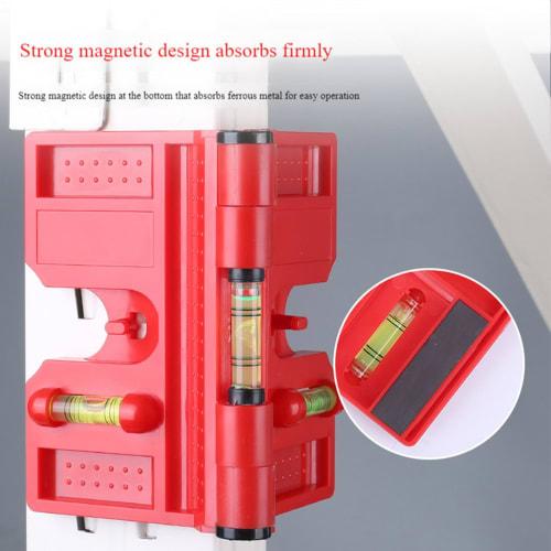 Multifunctional Folding Magnetic Post Leveler for Plumbing, Post Level, Pipe Post Magnetic Tool, Trailer Bubble Level, Horizontal Level Tool, Meter fo